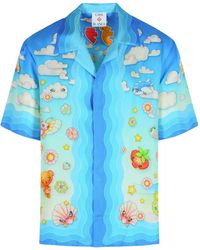 CASABLANCA - Kawaii' Light Silk Shirt - Lyst