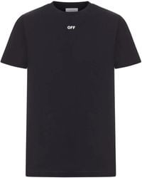 Off-White c/o Virgil Abloh - Short-Sleeve T-Shirt With Abstract Brushstroke Design - Lyst