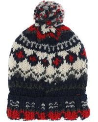 Chamula - Fair Isle-Pattern Pom-Pom Beanie - Lyst