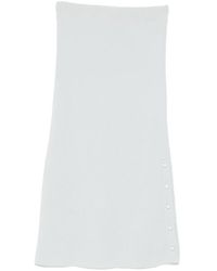 Jil Sander - Button-Detail Midi Skirt - Lyst