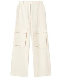 Stella McCartney - Washed Cotton Cargo Trousers - Lyst