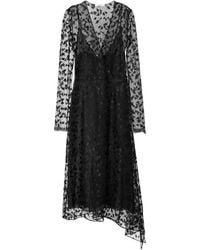 Fendi - Geometric-Lace Asymmetric Midi Dress - Lyst