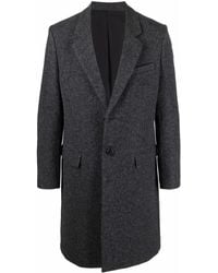 Ami Paris - Manteau En Laine À Simple Boutonnage - Lyst