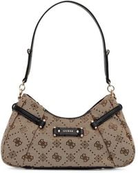 Guess - Dorothy Monogram-Print Logo-Plaque Shoulder Bag - Lyst