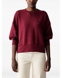 Mos Mosh - Kiki Celli Logo-Embroidered V-Insert Sweatshirt - Lyst