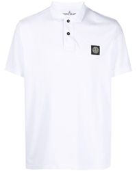 Stone Island - Piqué Slim Fit Polo Shirt - Lyst
