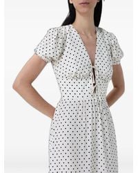 Mar De Margaritas - Polka-Dot Tie-Fastening Mini Dress - Lyst