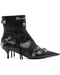 Balenciaga - Cagole 55 Mm Leren Enkellaarzen - Lyst