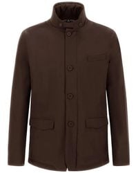 Herno - Wattierte Jacke Mit Knöpfen - Lyst