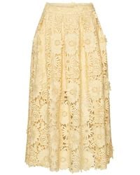 ROTATE BIRGER CHRISTENSEN - 3D Lace Midi Skirt - Lyst