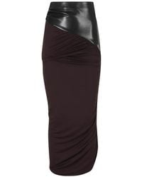 ANDAMANE - Ruched Panelled Midi Skirt - Lyst