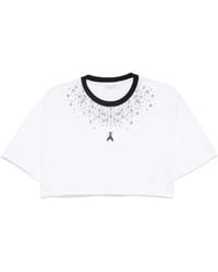 Patrizia Pepe - T-Shirt Mit Kristallen - Lyst