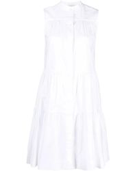 Blanca Vita - Tiered Cotton Shirtdress - Lyst