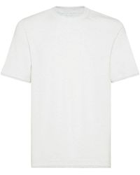 Brunello Cucinelli - T-Shirt mit Rundhalsausschnitt - Lyst