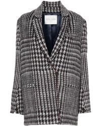 Forte Forte - Manteau Boutonné À Motif Pied-De-Poule - Lyst