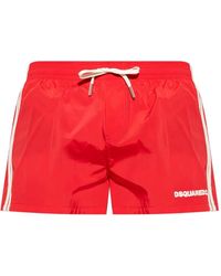 DSquared² - Drawstring Stripe Swim Shorts - Lyst