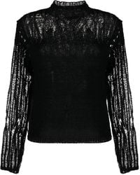 Chloé - Mock-neck Knit Sweater - Women's - Wool/alpaca/tussar Silk - Lyst