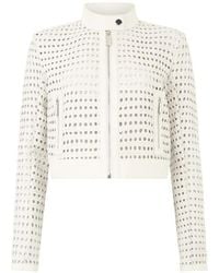 Philipp Plein - Geweven Getailleerd Leren Jack - Lyst