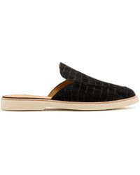 Magnanni - Croc-Effect Suede Mules - Lyst