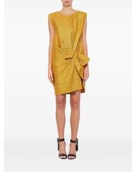 Lanvin - Bow-Detail Textured Mini Dress - Lyst