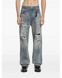 DAGGER - Garage Distressed Wide-Leg Jeans - Lyst