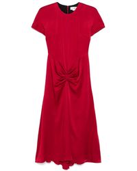 Victoria Beckham - Gedrapeerde Midi-Jurk - Lyst