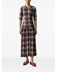 FARM Rio - Graphic-Print Gathered Midi Dress - Lyst
