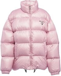 Prada - Piumino Con Logo - Lyst