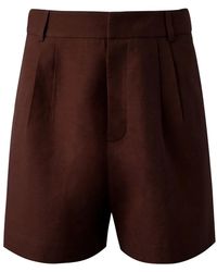 MISCI - Linen-Cotton Tailored Shorts - Lyst