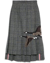 Thom Browne - Jupe Mi-Longue À Appliqué Flying Geese - Lyst