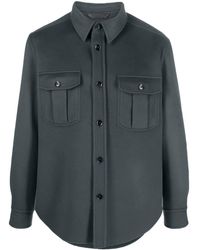 Brioni - Buttoned Knitted Shirt Jacket - Lyst