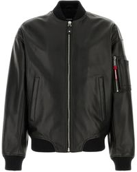 DSquared² - Leren Jack Met Geribbelde Afwerking - Lyst