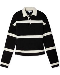 JW Anderson - Striped Wool-blend Polo Top - Lyst