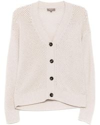 N.Peal Cashmere - Mesh Stitch Cardigan - Lyst