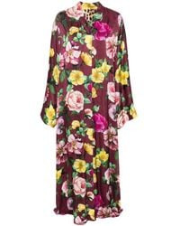 Dolce & Gabbana - Robe longue à fleurs - Lyst