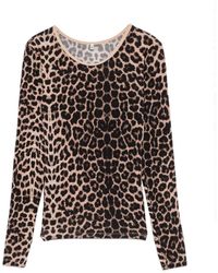 Baserange - Emily Leopard-Print Long-Sleeve Top - Lyst