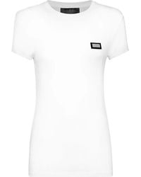 Philipp Plein - Logo-Plaque T-Shirt - Lyst