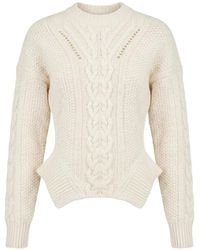 Dondup - Flared-Hem Cable-Knit Sweater - Lyst