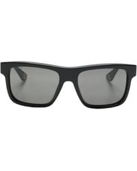 Gucci - Engraved-logo Square-frame Sunglasses - Lyst