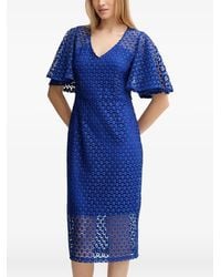 Joseph Ribkoff - V-neck lace midi dress - Lyst