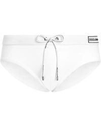 Dolce & Gabbana - Swim Briefs With Logo - Lyst