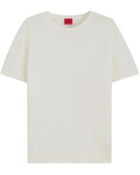 HUGO - Kurzärmeliger Pullover Aus Woll-Kaschmirgemisch - Lyst