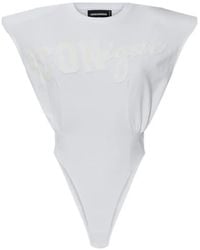DSquared² - Iconique Logo-Embellishment Bodysuit - Lyst