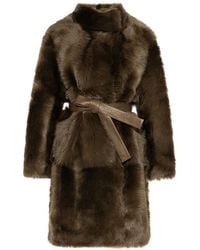 Yves Salomon - Reversible Belted Toscana Coat - Lyst