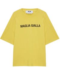 MSGM - T-Shirt À Imprimé Graphique - Lyst