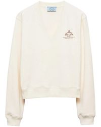 Prada - Sweat En Coton À Logo Imprimé - Lyst