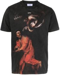 Off-White c/o Virgil Abloh - Camiseta con estampado Saint Matthew - Lyst