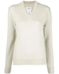 Maison Margiela - V-Neck Cashmere Jumper - Lyst