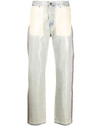 DIESEL - Side-Stripe Straight-Leg Jeans - Lyst
