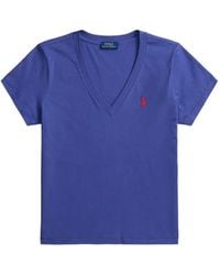 Polo Ralph Lauren - Pony-Embroidered V-Neck T-Shirt - Lyst
